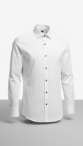 Crisp White Cotton Dress Shirt