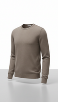Muted Taupe Fine Knit Crewneck
